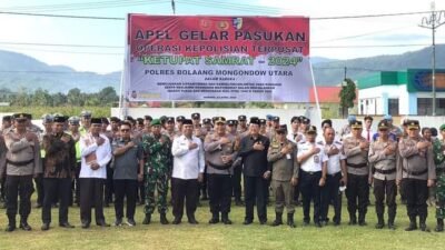 Polres Bolmut Gelar Apel Pasukan Operasi terpusat Ketupat Samrat 2024