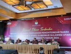 Hari Kedua, KPU Sulut Pleno Rekapitulasi Perhitungan 5 Kabupaten Kota